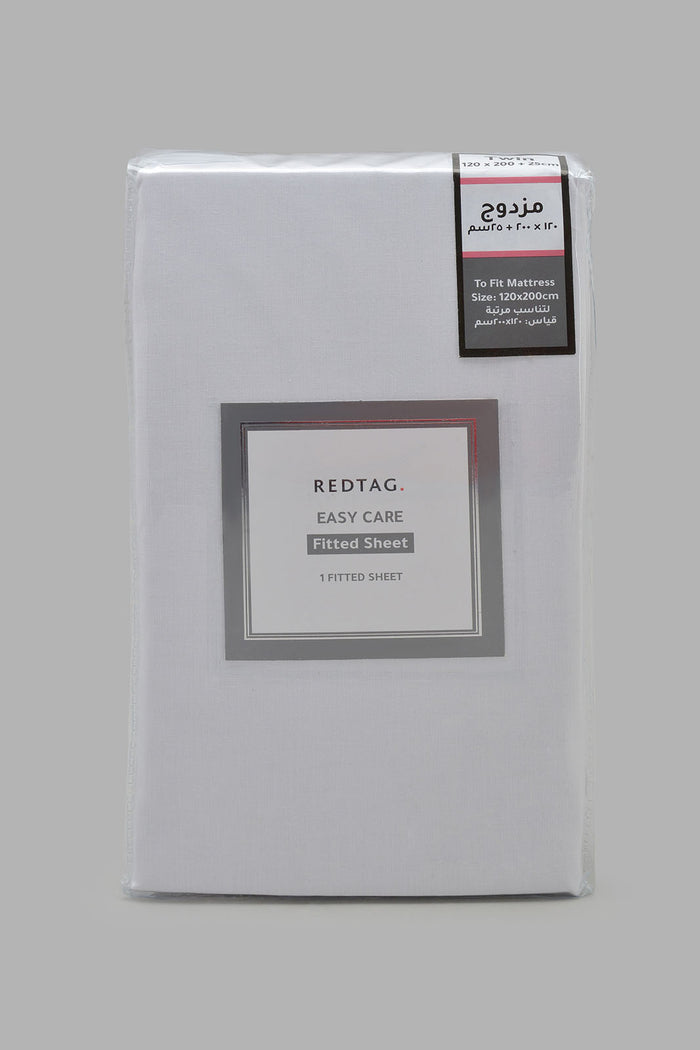 Redtag-White-Fitted-Sheet-(Twin-Size)-365,-Category:Fitted-Sheets,-Colour:White,-Deals:New-In,-Filter:Home-Bedroom,-HMW-BED-Fitted-Sheets,-New-In-HMW-BED,-Non-Sale,-Section:Homewares-Home-Bedroom-