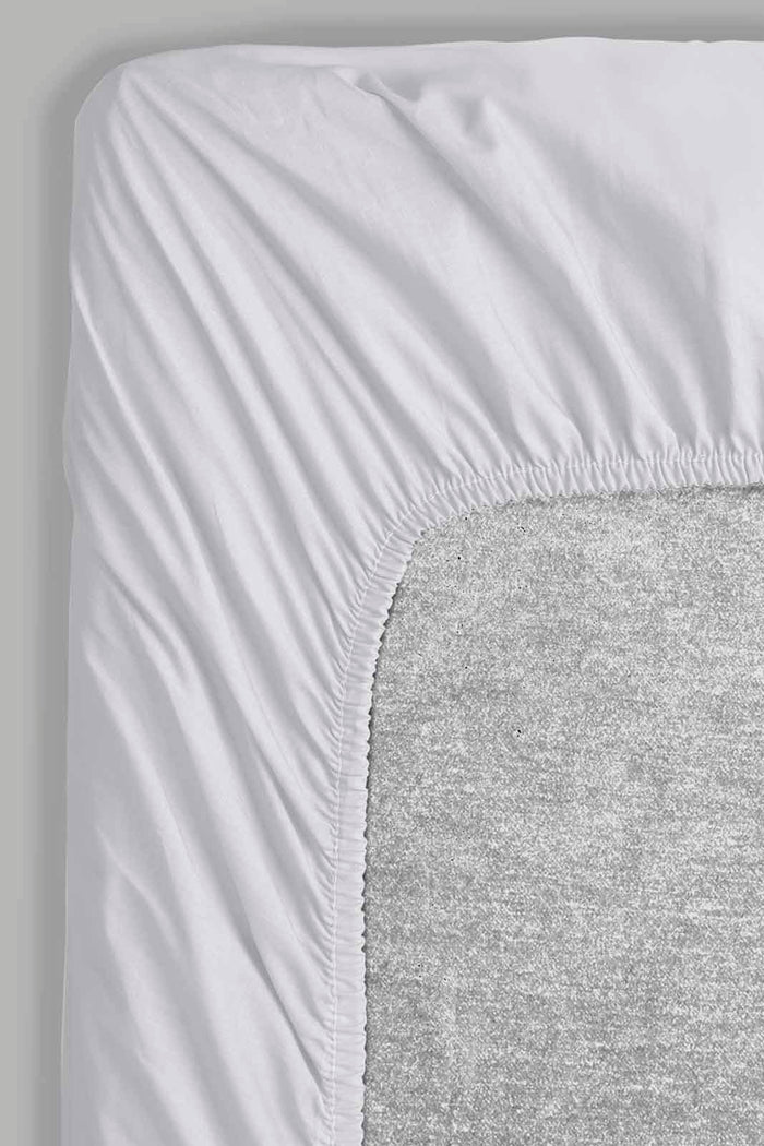 Redtag-White-Fitted-Sheet-(Double-Size)-365,-Category:Fitted-Sheets,-Colour:White,-Deals:New-In,-Filter:Home-Bedroom,-HMW-BED-Fitted-Sheets,-New-In-HMW-BED,-Non-Sale,-Section:Homewares-Home-Bedroom-