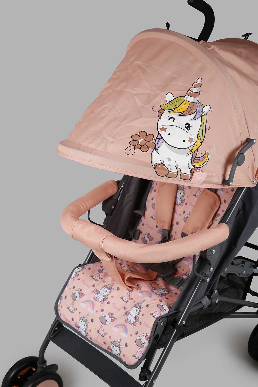 Pink unicorn hot sale stroller