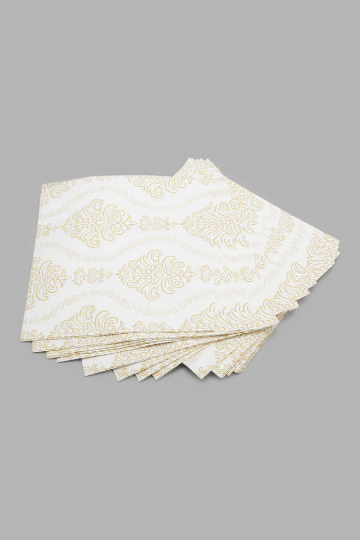 Redtag-Beige-Floral-Paper-Napkins-(20-Piece)-Category:Napkins-&-Tissues,-Colour:Beige,-Deals:New-In,-Filter:Home-Dining,-HMW-DIN-Kitchen-Accessories,-New-In-HMW-DIN,-Non-Sale,-Section:Homewares,-W22A-Home-Dining-