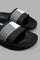 Redtag-Black-Stripe-Embossed-Slide-Category:Flip-Flops,-Colour:Black,-Deals:New-In,-Filter:Men's-Footwear,-Men-Flip-Flops,-New-In-Men-FOO,-Non-Sale,-Section:Men,-W22B-Men's-