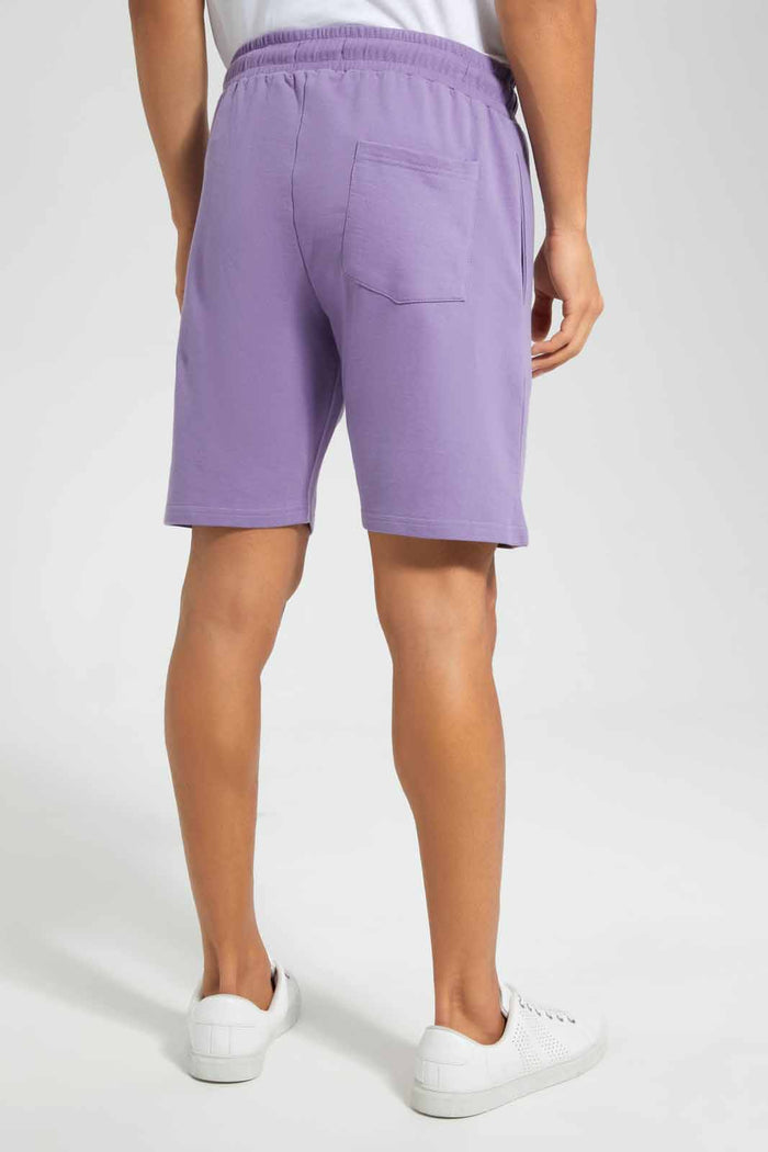 Redtag-Purple-Signature-Shorts-Category:Joggers,-Colour:Purple,-Deals:New-In,-Filter:Men's-Clothing,-Men-Joggers,-New-In-Men,-Non-Sale,-Section:Men,-W22O-Men's-
