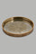 Redtag-Gold-Geometric-Round-Tray-Category:Trays,-Colour:Gold,-Deals:New-In,-Filter:Home-Dining,-HMW-DIN-Serveware,-New-In-HMW-DIN,-Non-Sale,-Section:Homewares,-W22A-Home-Dining-