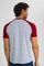 Redtag-Grey/Burgandy-Reglan-Sleeve-T-Shirt-Category:T-Shirts,-Colour:Grey,-Deals:New-In,-Filter:Men's-Clothing,-Men-T-Shirts,-New-In-Men-APL,-Non-Sale,-Section:Men,-TBL,-W22O-Men's-