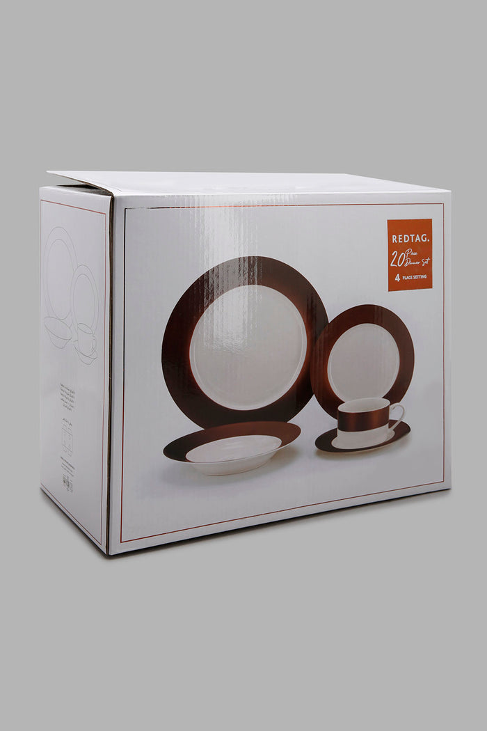 Redtag-Copper-Band-Dinner-Set-(20-Piece)-Category:Dinner-Sets,-Colour:Copper,-Deals:New-In,-Filter:Home-Dining,-HMW-DIN-Crockery,-New-In-HMW-DIN,-Non-Sale,-Section:Homewares,-W22B-Home-Dining-