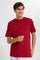 Redtag-Burgandy-Crew-Neck-T-Shirt-Category:T-Shirts,-Colour:Burgundy,-Deals:New-In,-Filter:Men's-Clothing,-Men-T-Shirts,-New-In-Men-APL,-Non-Sale,-Section:Men,-TBL,-W22O-Men's-