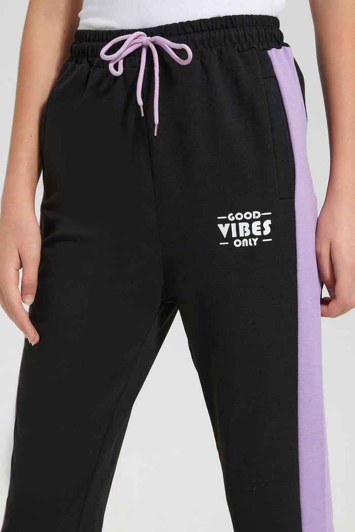 Redtag-Black-With-Print-Category:Joggers,-Colour:Black,-Deals:New-In,-Filter:Senior-Girls-(9-to-14-Yrs),-GSR-Joggers,-New-In-GSR-APL,-Non-Sale,-Section:Girls-(0-to-14Yrs),-W22O-Senior-Girls-9 to 14 Years