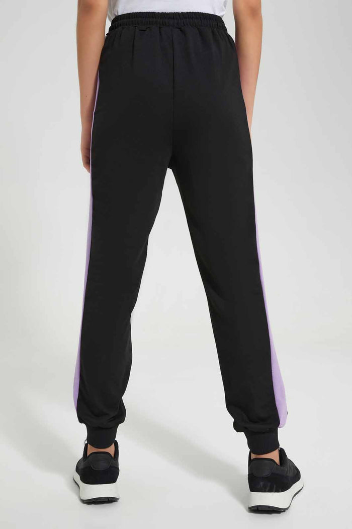 Redtag-Black-With-Print-Category:Joggers,-Colour:Black,-Deals:New-In,-Filter:Senior-Girls-(9-to-14-Yrs),-GSR-Joggers,-New-In-GSR-APL,-Non-Sale,-Section:Girls-(0-to-14Yrs),-W22O-Senior-Girls-9 to 14 Years