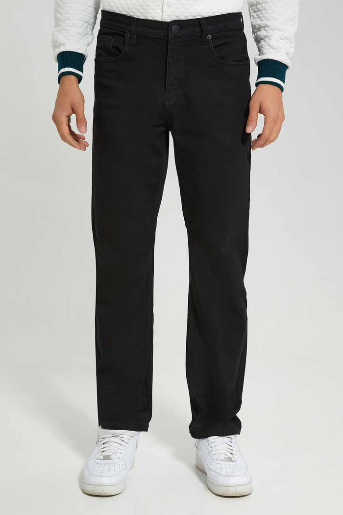 Redtag-Black-Wash-5-Pocket-Knit-Denim-Jeans-Category:Jeans,-Colour:Black,-Deals:New-In,-Filter:Men's-Clothing,-Men-Jeans,-New-In-Men-APL,-Non-Sale,-Section:Men,-TBL,-W22A-Men's-