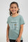 Redtag-Green-Basic-Believe-Placement-Tee-Category:T-Shirts,-Colour:Green,-Deals:New-In,-Filter:Girls-(2-to-8-Yrs),-GIR-T-Shirts,-New-In-GIR-APL,-Non-Sale,-Section:Girls-(0-to-14Yrs),-TBL,-W22O-Girls-2 to 8 Years