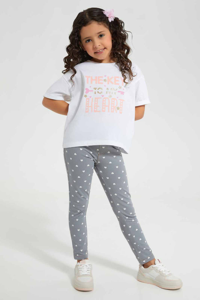 Redtag-White-Boxy-Tee---Placement-Category:T-Shirts,-Colour:White,-Deals:New-In,-Filter:Girls-(2-to-8-Yrs),-GIR-T-Shirts,-New-In-GIR-APL,-Non-Sale,-Section:Girls-(0-to-14Yrs),-TBL,-W22O-Girls-2 to 8 Years