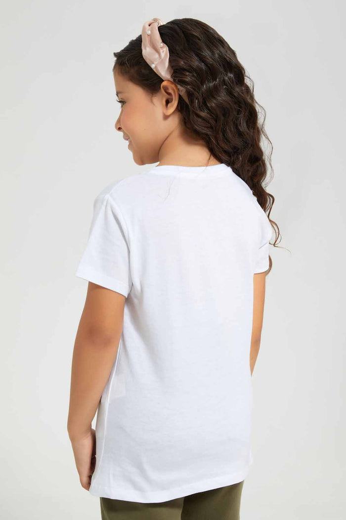 Redtag-White-Novalty-Floral-TEE-Category:T-Shirts,-Colour:White,-Deals:New-In,-Filter:Girls-(2-to-8-Yrs),-GIR-T-Shirts,-New-In-GIR-APL,-Non-Sale,-Section:Girls-(0-to-14Yrs),-TBL,-W22O-Girls-2 to 8 Years