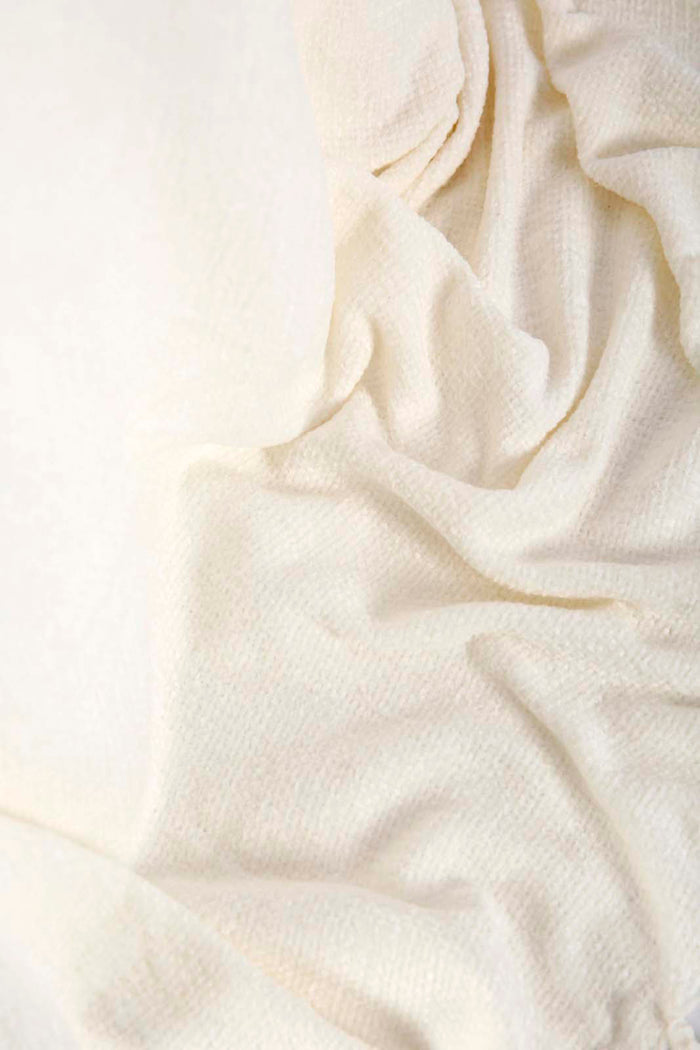 Redtag-Ivory-Chenille-Throw-With-Fringe-Category:Throws,-Colour:Ivory,-Deals:New-In,-Dept:Home,-Filter:Home-Bedroom,-HMW-BED-Throws,-New-In-HMW-BED,-Non-Sale,-Section:Homewares,-W22A-Home-Bedroom-