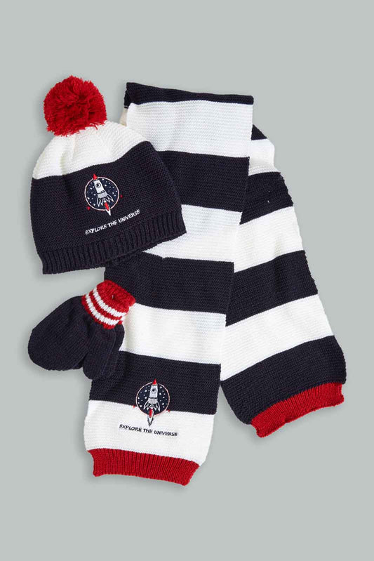 Up to 64% off a 3-Piece Hat, Scarf, and Gloves Set