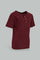 Redtag-Red-Jacquard-Tee-Category:T-Shirts,-Colour:Red,-Deals:New-In,-Dept:Boys,-Filter:Infant-Boys-(3-to-24-Mths),-INB-T-Shirts,-New-In-INB-APL,-Non-Sale,-Section:Boys-(0-to-14Yrs),-W22O-Infant-Boys-3 to 24 Months