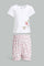 Redtag-White-Floral-Print-T-Shirt-With-Pink-All-Over-Print-Category:Sets,-Colour:White,-Deals:New-In,-Filter:Infant-Girls-(3-to-24-Mths),-ING-Sets,-New-In-ING-APL,-Non-Sale,-Section:Girls-(0-to-14Yrs),-W22O-Infant-Girls-3 to 24 Months