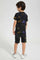 Redtag-Black-Paint-Splat-T-Shirt-And-Short-PJ-BOY-Pyjama-Sets,-Category:Pyjama-Sets,-Colour:Black,-Deals:New-In,-Filter:Boys-(2-to-8-Yrs),-New-In-BOY-APL,-Non-Sale,-Section:Boys-(0-to-14Yrs),-W22O-Boys-2 to 8 Years