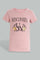 Redtag-Pink-Basic-T-Shirt-Category:T-Shirts,-Colour:Apricot,-Deals:New-In,-Filter:Senior-Girls-(9-to-14-Yrs),-GSR-T-Shirts,-New-In-GSR-APL,-Non-Sale,-Section:Girls-(0-to-14Yrs),-TBL,-W22A-Senior-Girls-9 to 14 Years