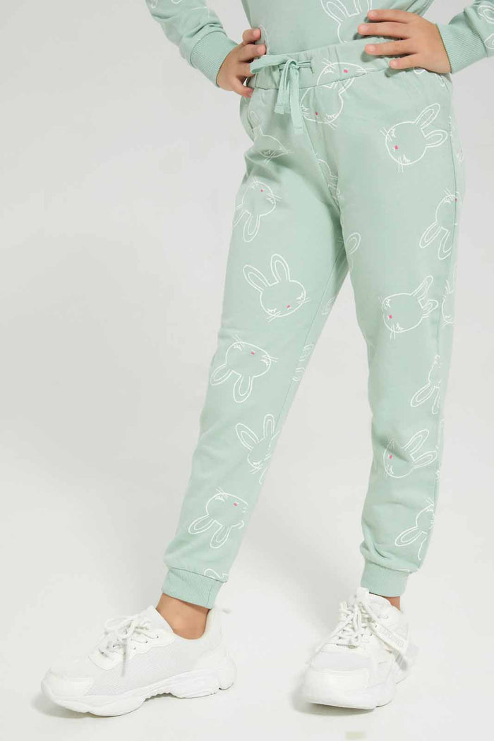 Redtag-Basic-Active-Pant---Greem-Category:Joggers,-Colour:Green,-Deals:New-In,-Filter:Girls-(2-to-8-Yrs),-GIR-Joggers,-New-In-GIR-APL,-Non-Sale,-Section:Girls-(0-to-14Yrs),-W22A-Girls-2 to 8 Years