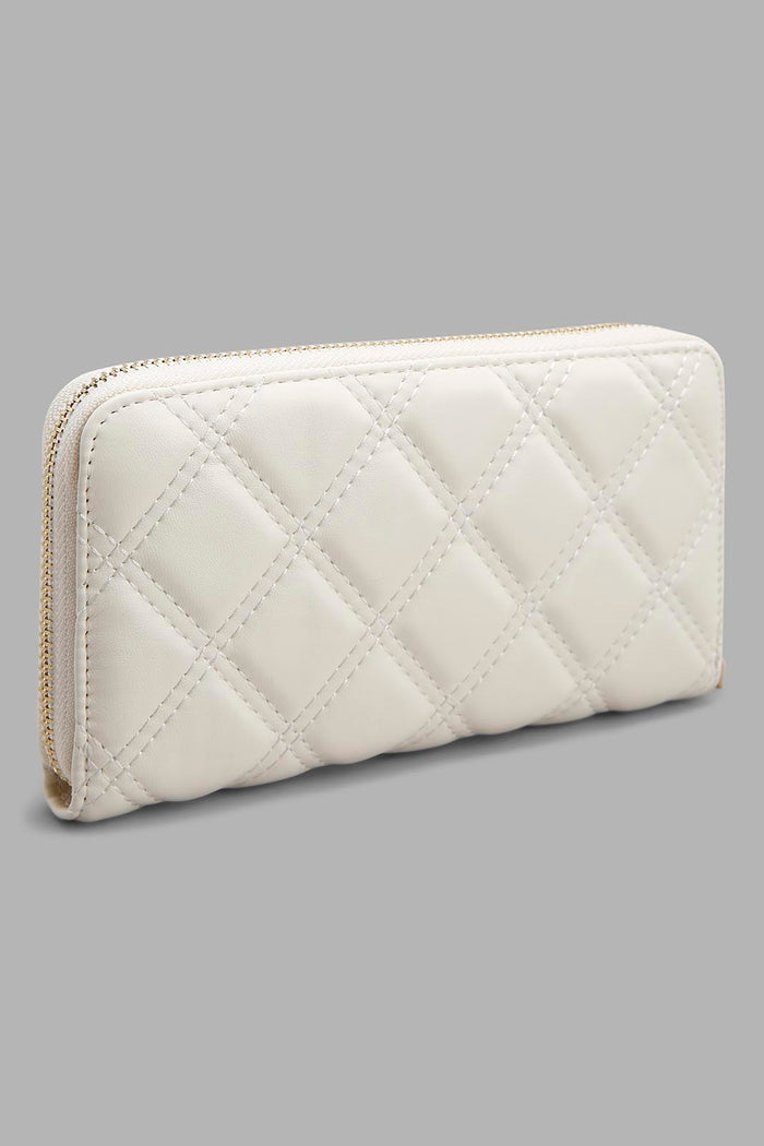 Redtag-White-Quilted-Purse-Category:Bags,-Colour:White,-Filter:Women's-Accessories,-New-In,-New-In-Women-ACC,-Non-Sale,-Section:Women,-W22O,-Women-Bags-Women-