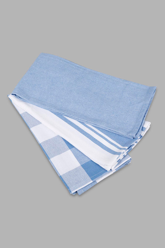 Redtag-Blue-Kitchen-Towel-Set-(3-Piece)-Category:Towels,-Colour:Blue,-Deals:New-In,-Filter:Home-Dining,-HMW-DIN-Kitchen-Accessories,-New-In-HMW-DIN,-Non-Sale,-Section:Homewares,-W22A-Home-Dining-