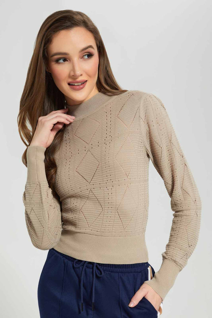 Redtag-Sand-Pullover-Category:Pullovers,-Colour:Sand,-Deals:New-In,-Filter:Women's-Clothing,-LDC,-LDC-Pullovers,-New-In-LDC-APL,-Non-Sale,-Section:Women,-W22B-Women's-