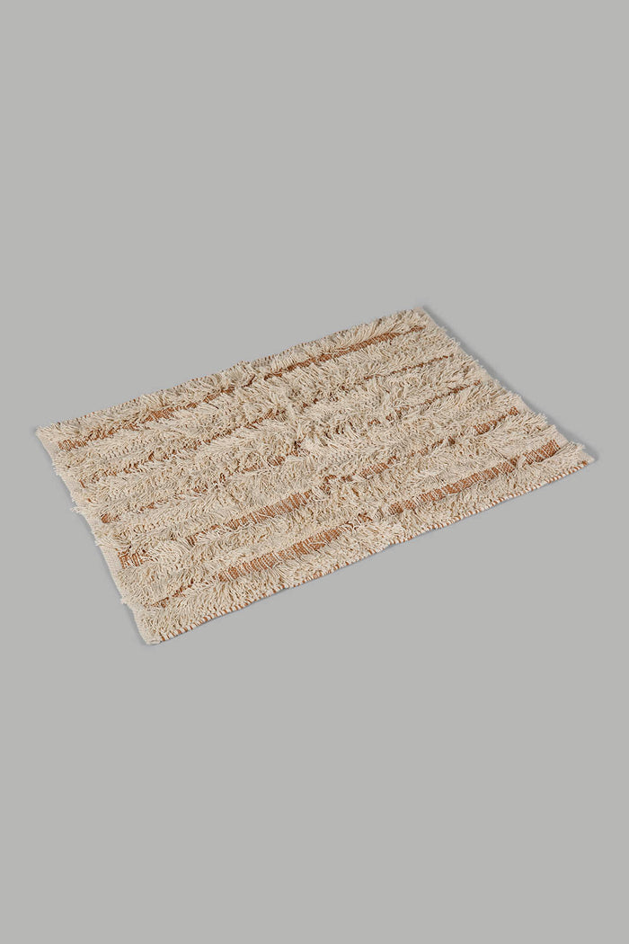 Redtag-White-Fringe-Pattern-Dhurrie-Category:Rugs,-Colour:White,-Deals:New-In,-Filter:Home-Decor,-HMW-HOM-Rugs-&-Door-Mats,-New-In-HMW-HOM,-Non-Sale,-Section:Homewares,-W22B-Home-Decor-