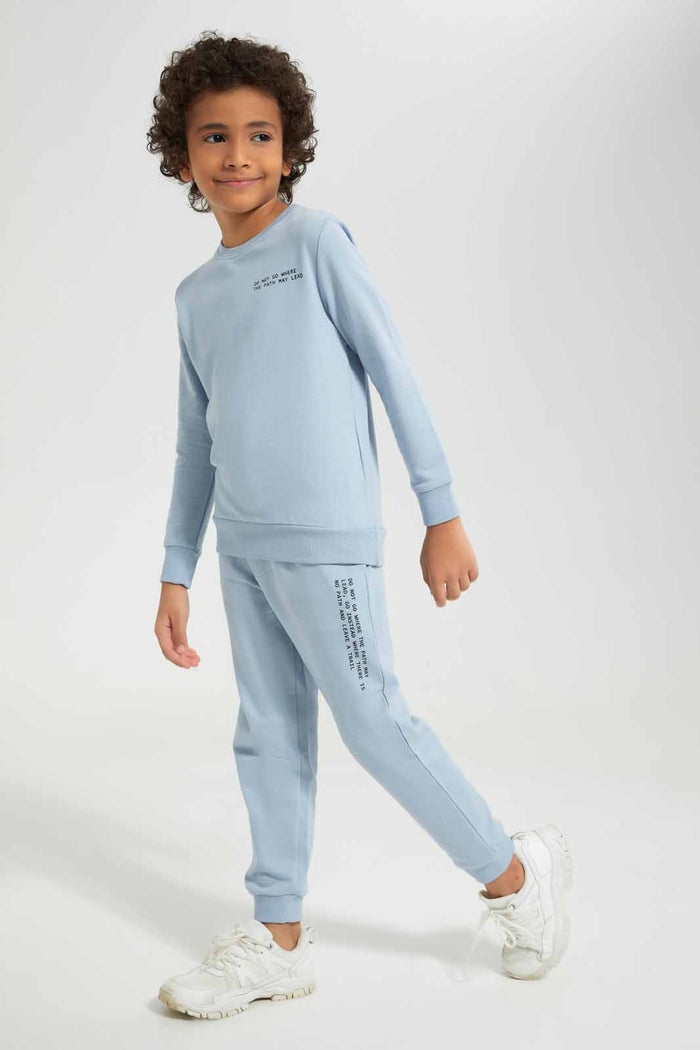 Redtag-Blue-Printed-Crew-Neck-Jogsuit-BOY-Jog-Sets,-Category:Jog-Sets,-Colour:Blue,-Deals:New-In,-Filter:Boys-(2-to-8-Yrs),-New-In-BOY-APL,-Non-Sale,-Section:Boys-(0-to-14Yrs),-W22A-Boys-2 to 8 Years