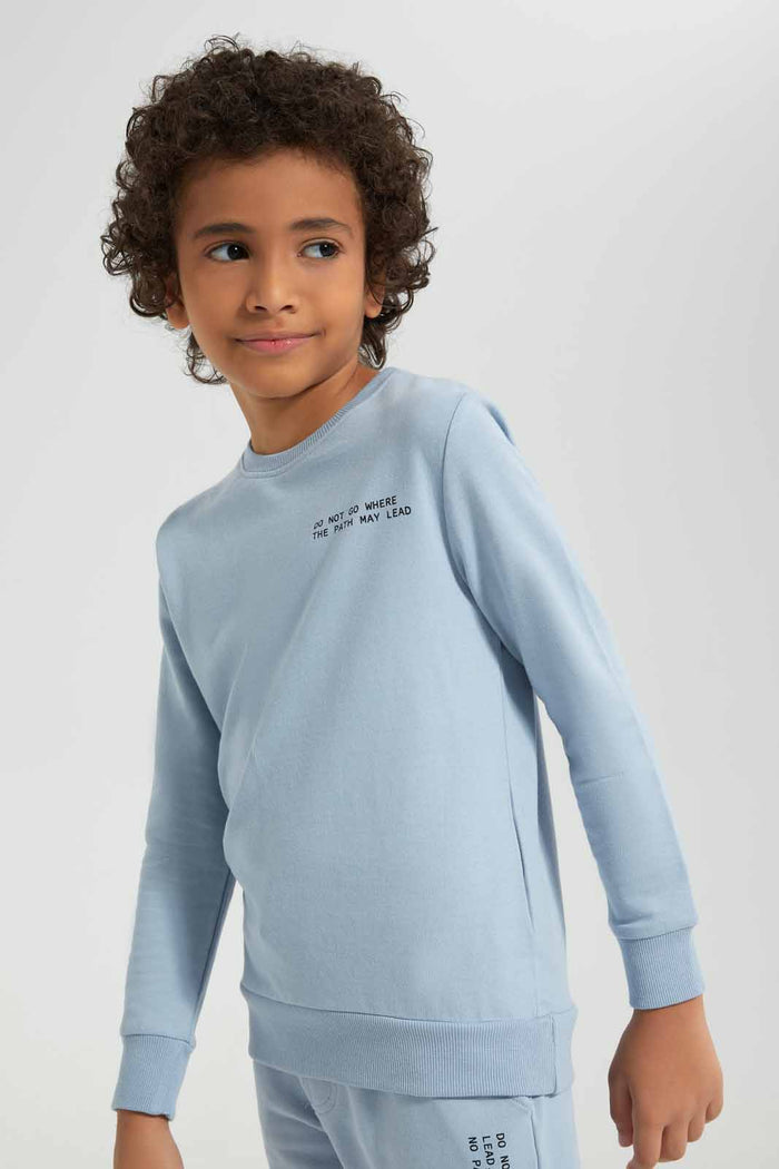 Redtag-Blue-Printed-Crew-Neck-Jogsuit-BOY-Jog-Sets,-Category:Jog-Sets,-Colour:Blue,-Deals:New-In,-Filter:Boys-(2-to-8-Yrs),-New-In-BOY-APL,-Non-Sale,-Section:Boys-(0-to-14Yrs),-W22A-Boys-2 to 8 Years