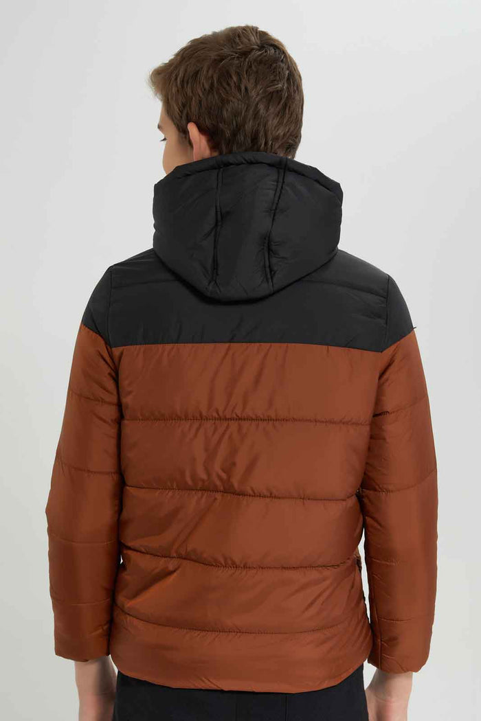 Redtag-Brown-EHW-Puffer-Jacket-BSR-Jackets,-Category:Jackets,-Colour:Brown,-Deals:New-In,-Dept:Boys,-EHW,-Filter:Senior-Boys-(8-to-14-Yrs),-New-In-BSR-APL,-Non-Sale,-Section:Boys-(0-to-14Yrs),-W22B-Senior-Boys-9 to 14 Years