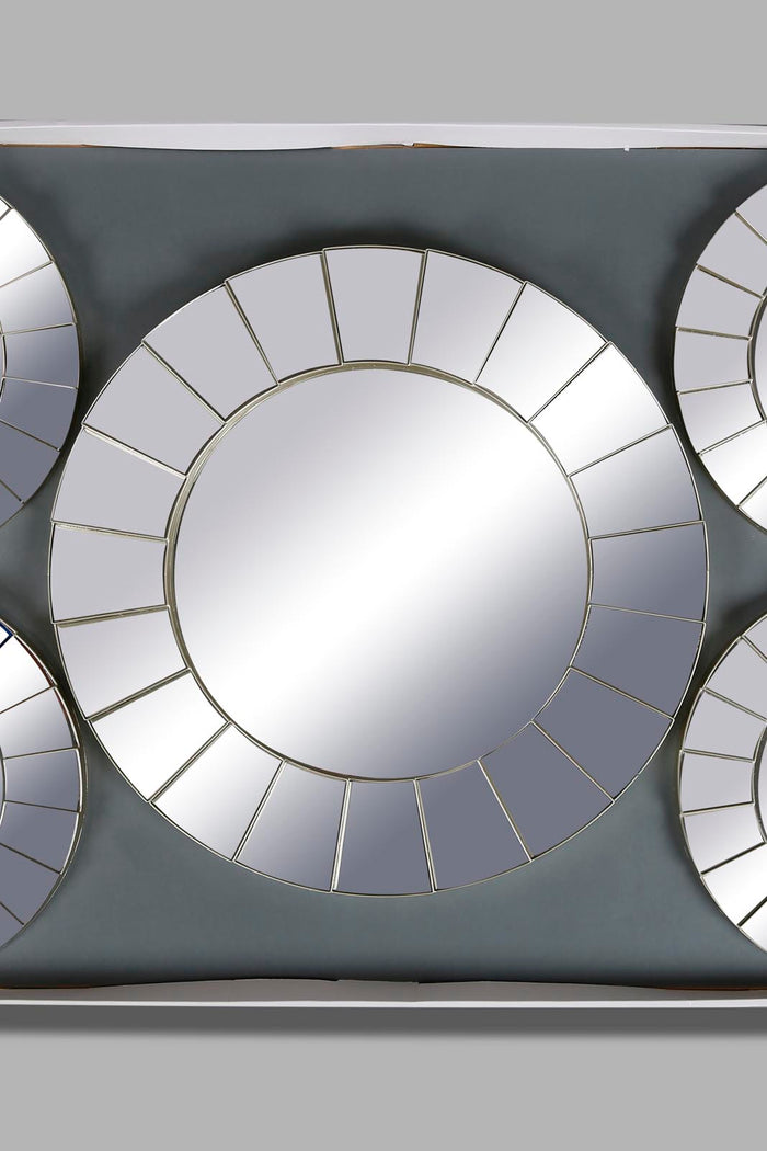 Redtag-Gold-Round-Decorative-Mirror-Set(5Piece)-Category:Mirrors,-Colour:Gold,-Deals:New-In,-Dept:Home,-Filter:Home-Decor,-HMW-HOM-Wall-Decor-&-Mirrors,-New-In-HMW-HOM,-Non-Sale,-Section:Homewares,-W22A-Home-Decor-