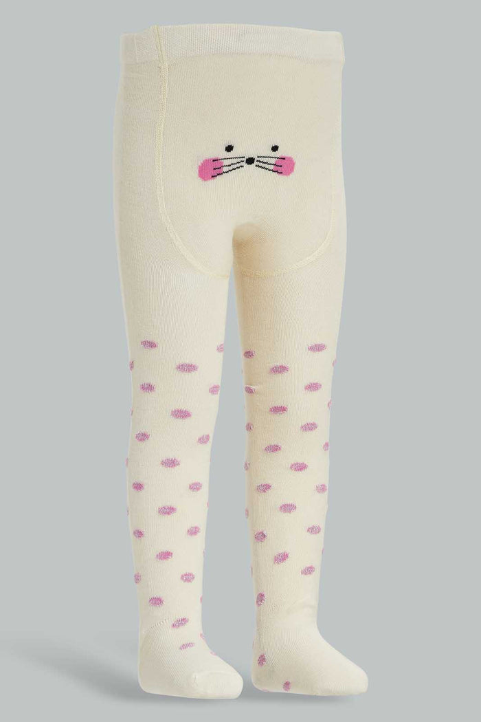 Redtag-White-Polka-Dot-Lurex-Stocking-365,-Category:Tights,-Colour:White,-Deals:New-In,-Filter:Infant-Girls-(3-to-24-Mths),-ING-Tights,-New-In-ING-APL,-Non-Sale,-Section:Girls-(0-to-14Yrs)-Infant-Girls-3 to 24 Months