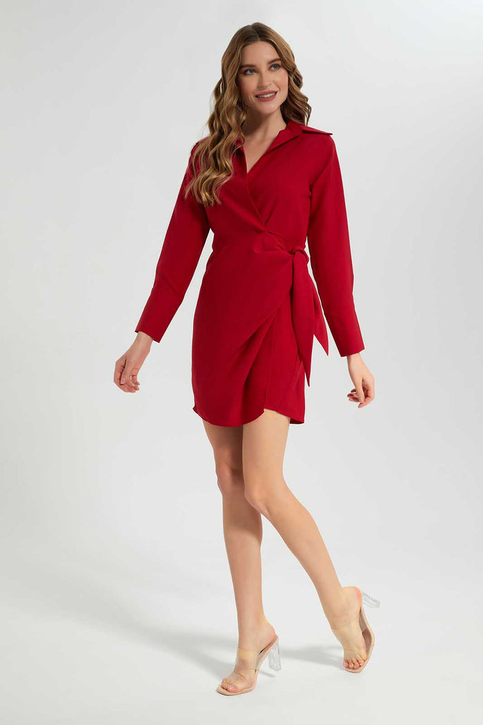 Redtag-Assorted-Collared-Front-Rouching-Dress-Category:Dresses,-Colour:Assorted,-Deals:New-In,-Filter:Women's-Clothing,-LEC,-LEC-Dresses,-New-In-LEC-APL,-Non-Sale,-Section:Women,-W22B-Women's-
