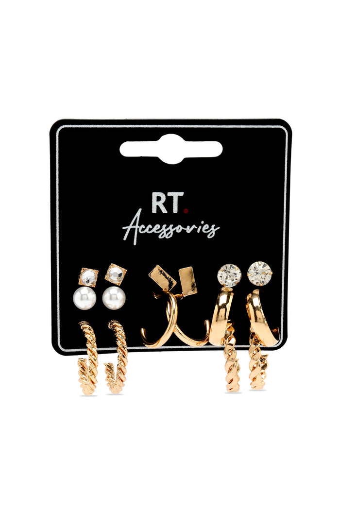Redtag-Earrings-Category:Jewellery,-Colour:Assorted,-Dept:Ladieswear,-Filter:Women's-Accessories,-LEC-Jewellery,-New-In,-New-In-Women-ACC,-Non-Sale,-Section:Women,-W22B-Women-