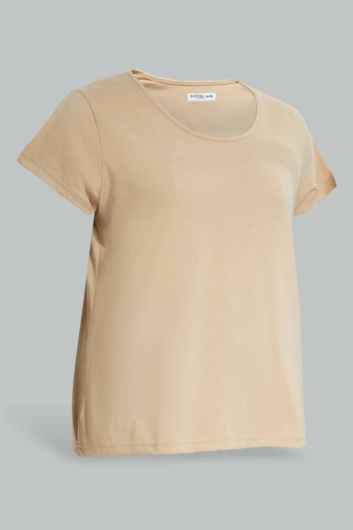 Redtag-PJAMA-SET-BEIGE-SOLID-Category:Pyjama-Sets,-Colour:Beige,-Deals:New-In,-Filter:Women's-Clothing,-New-In-Women-APL,-Non-Sale,-Section:Women,-W22O,-Women-Pyjama-Sets--