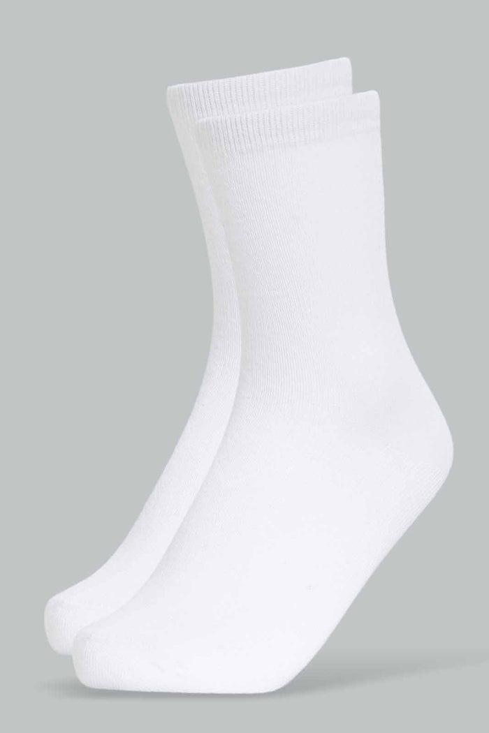 Redtag-White/Black/Grey-Mel-3-Pcs-Pack-Crew-Socks-365,-BSR-Socks,-Category:Socks,-Colour:Assorted,-Deals:New-In,-Filter:Senior-Boys-(8-to-14-Yrs),-New-In-BSR-APL,-Non-Sale,-Section:Boys-(0-to-14Yrs)-Senior-Boys-9 to 14 Years