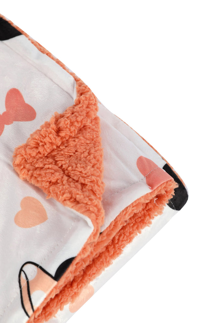 Redtag-Pink/White-Minnie-Mink-Sherpa-Blanket-Category:Newborn-Accessories,-CHR,-Colour:Pink,-Dept:New-Born,-Filter:Newborn-Accessories,-NBN-Newborn-Accessories,-New-In,-New-In-NBN-ACC,-Non-Sale,-Section:Boys-(0-to-14Yrs),-W22A-New-Born-Baby-