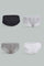 Redtag-PLUS-(PACK-4)---SOLID-BOYLEG,Black,Beige,White,Black-365,-Category:Briefs,-Colour:Assorted,-Deals:New-In,-Dept:Ladieswear,-Filter:Women's-Clothing,-New-In-Women-APL,-Non-Sale,-Section:Women,-Women-Briefs--