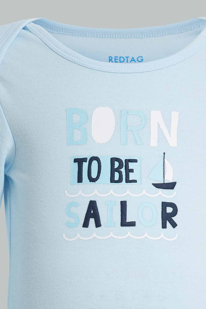 Redtag-Blue-boys-5-pack-body-suit-Category:Bodysuits,-Colour:Blue,-Deals:New-In,-Filter:Baby-(0-to-12-Mths),-NBB-Bodysuits,-New-In-NBB-APL,-Non-Sale,-Section:Boys-(0-to-14Yrs),-W22A-Baby-0 to 12 Months