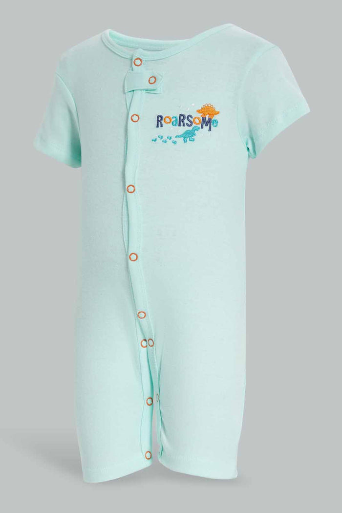 Redtag-Blue-Calagraphy-2-Piece-Pack-Romper-Category:Sleepsuits,-Colour:Blue,-Deals:New-In,-Filter:Baby-(0-to-12-Mths),-NBB-Sleepsuits,-New-In-NBB-APL,-Non-Sale,-Section:Boys-(0-to-14Yrs),-W22A-Baby-0 to 12 Months