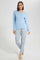 Redtag-Long-Sleeve-Pajama-Set-Botton-Aop-Category:Pyjama-Sets,-Colour:Assorted,-Deals:New-In,-Filter:Women's-Clothing,-New-In-Women-APL,-Non-Sale,-Section:Women,-TBL,-W22A,-Women-Pyjama-Sets--