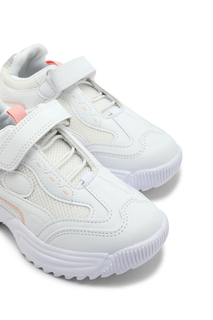 Redtag-White-Chunky-Trainer-Category:Trainers,-Colour:White,-Deals:New-In,-Dept:Girls,-Filter:Girls-Footwear-(3-to-5-Yrs),-GIR-Trainers,-New-In-GIR-FOO,-Non-Sale,-Section:Girls-(0-to-14Yrs),-W22B-Girls-3 to 5 Years