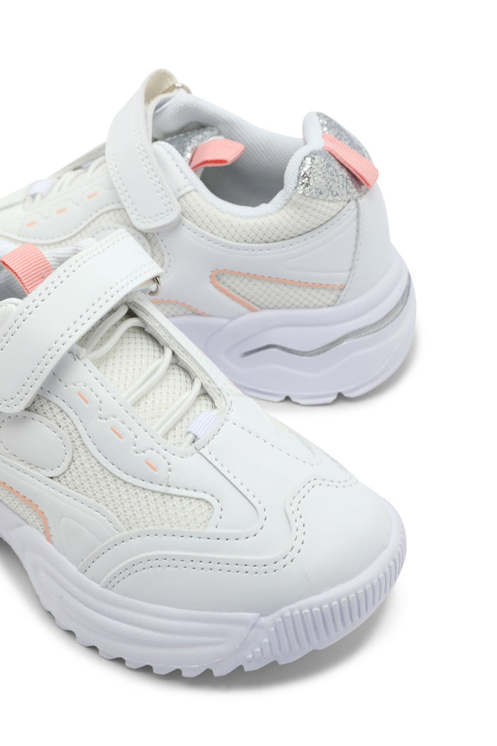 Redtag-White-Chunky-Trainer-Category:Trainers,-Colour:White,-Deals:New-In,-Dept:Girls,-Filter:Girls-Footwear-(3-to-5-Yrs),-GIR-Trainers,-New-In-GIR-FOO,-Non-Sale,-Section:Girls-(0-to-14Yrs),-W22B-Girls-3 to 5 Years