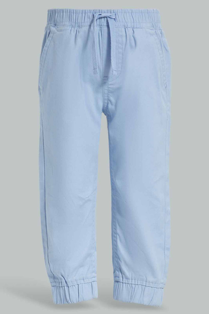 Redtag-Blue-Chino-Jogger-Category:Trousers,-Colour:Blue,-Deals:New-In,-Dept:Boys,-Filter:Infant-Boys-(3-to-24-Mths),-INB-Trousers,-New-In-INB-APL,-Non-Sale,-Section:Boys-(0-to-14Yrs),-W22B-Infant-Boys-3 to 24 Months