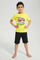 Redtag-Yellow-Fire-Truck-Print-T-Shirt-And-Short-Pyjama-BOY-Pyjama-Sets,-Category:Pyjama-Sets,-Colour:Yellow,-Deals:New-In,-Filter:Boys-(2-to-8-Yrs),-New-In-BOY-APL,-Non-Sale,-Section:Boys-(0-to-14Yrs),-VLM,-W22A-Boys-2 to 8 Years