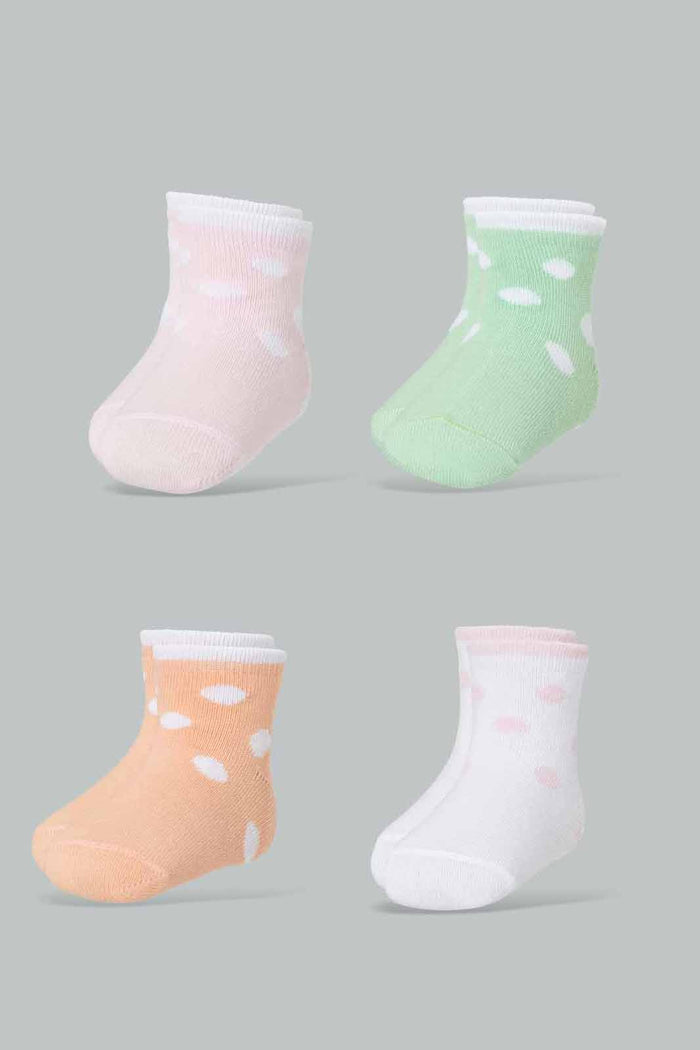 Redtag-Girls-Multi-Coloured-4Pk-Aop-Ankle-Length-Socks-365,-Category:Socks,-Colour:Assorted,-Deals:New-In,-Filter:Infant-Girls-(3-to-24-Mths),-ING-Socks,-New-In-ING-APL,-Non-Sale,-Section:Girls-(0-to-14Yrs)-Infant-Girls-3 to 24 Months