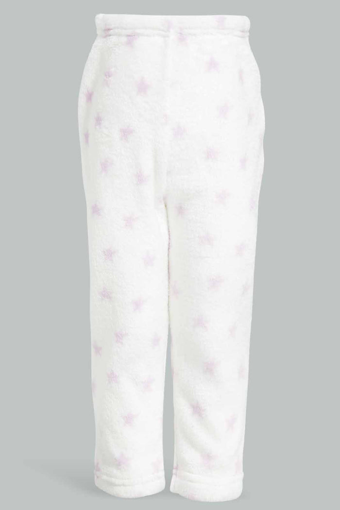 Redtag-Girls-Lilac-Placement-Print-Fluffy-Pyjama-Set-Category:Pyjama-Sets,-Colour:Lilac,-Deals:New-In,-Filter:Infant-Girls-(3-to-24-Mths),-ING-Pyjama-Sets,-New-In-ING-APL,-Non-Sale,-Section:Girls-(0-to-14Yrs),-W22B-Infant-Girls-
