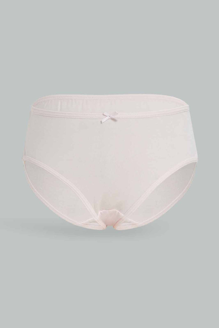 Redtag-Girls-5Pk-Brief-Hearts---Pink/White-365,-Category:Briefs,-Colour:Apricot,-Deals:New-In,-Dept:Girls,-ESS,-Filter:Girls-(2-to-8-Yrs),-GIR-Briefs,-New-In-GIR-APL,-Non-Sale,-Section:Girls-(0-to-14Yrs)-Girls-2 to 8 Years