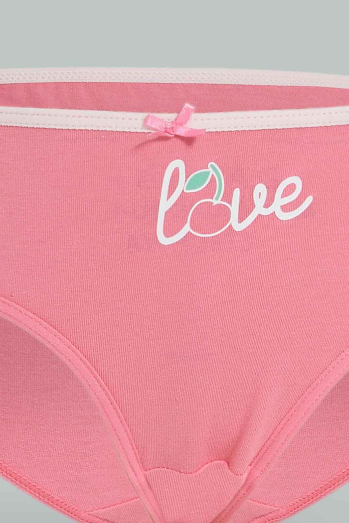 Redtag-Girls-5Pk-Brief-Cherries---Blue,-Pinks-365,-Category:Briefs,-Colour:Apricot,-Deals:New-In,-ESS,-Filter:Girls-(2-to-8-Yrs),-GIR-Briefs,-New-In-GIR-APL,-Non-Sale,-Section:Girls-(0-to-14Yrs)-Girls-2 to 8 Years