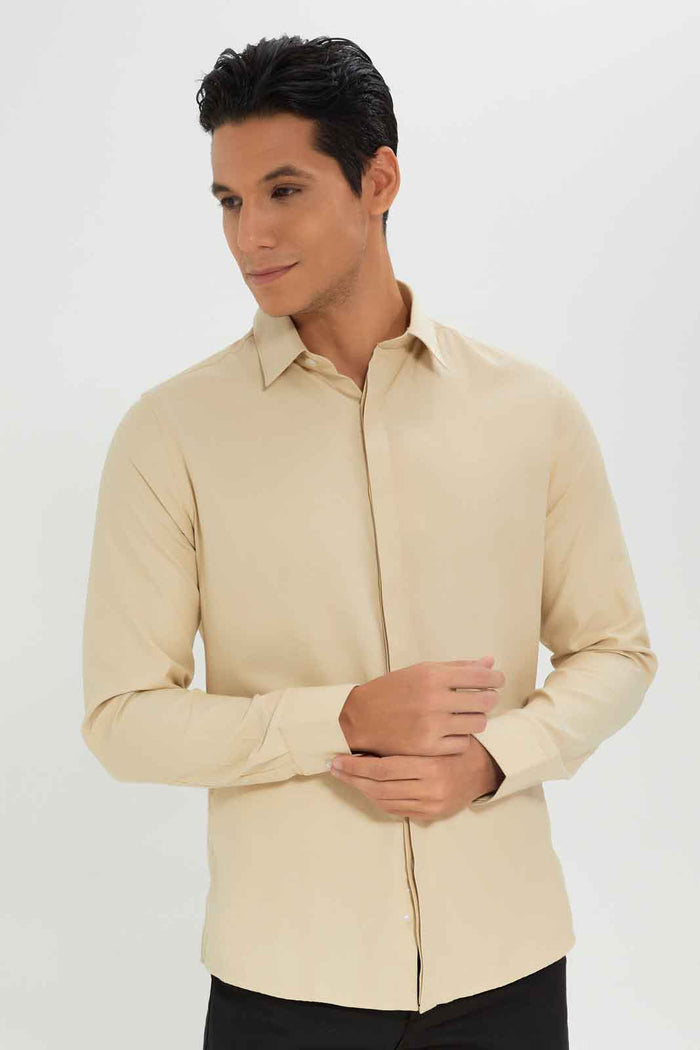 Redtag-Men-Formal-Shirt-CAPSULE-BUY,-Category:Shirts,-Colour:Beige,-Deals:New-In,-Dept:Menswear,-Filter:Men's-Clothing,-Men-Shirts,-New-In-Men-APL,-Non-Sale,-Section:Men,-W22A-Men's-